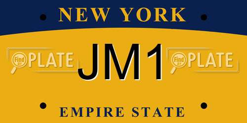 JM1 New York License Plate