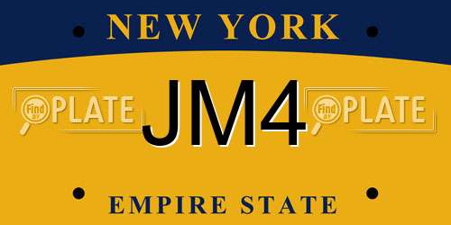 JM4 New York License Plate