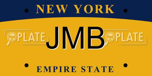 JMB New York License Plate