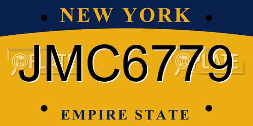 JMC6779 New York License Plate