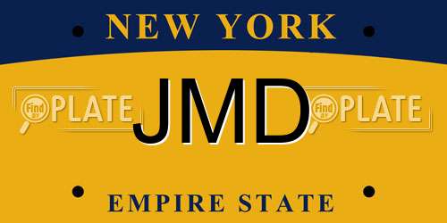 JMD New York License Plate