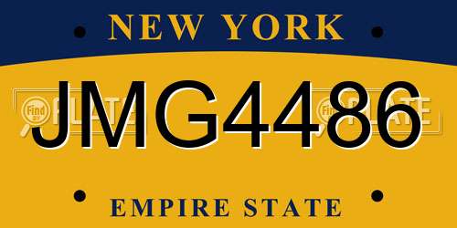 JMG4486 New York License Plate