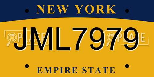 JML7979 New York License Plate