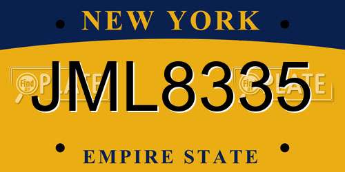 JML8335 New York License Plate