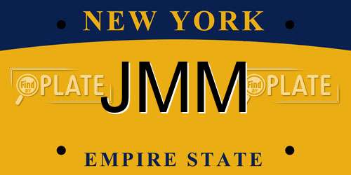 JMM New York License Plate