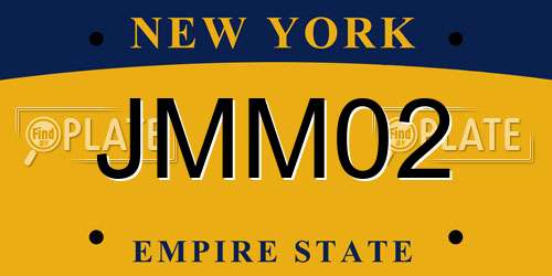 JMM02 New York License Plate