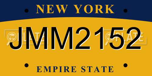 JMM2152 New York License Plate