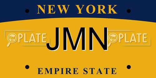 JMN New York License Plate