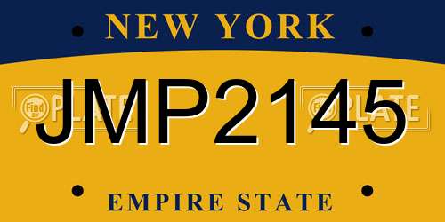 JMP2145 New York License Plate