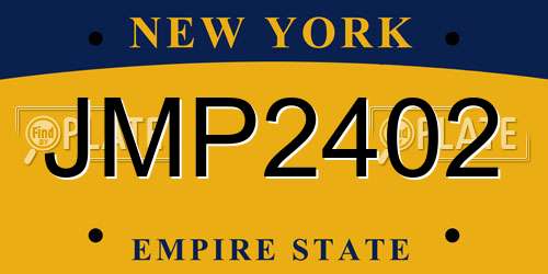 JMP2402 New York License Plate