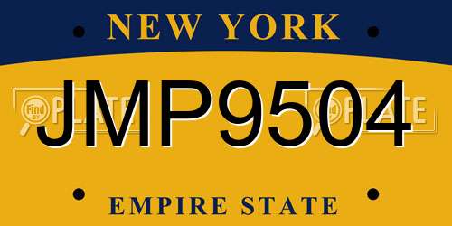 JMP9504 New York License Plate