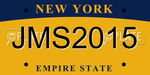 JMS2015 New York License Plate