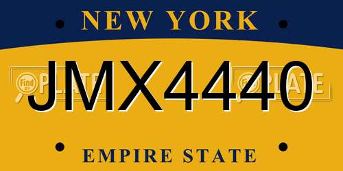 JMX4440 New York License Plate