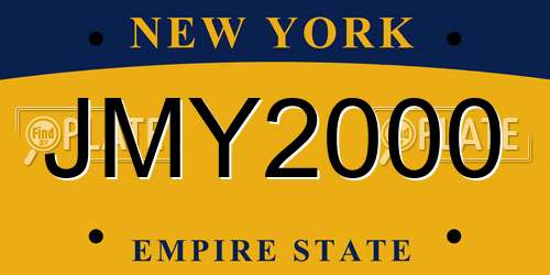 JMY2000 New York License Plate