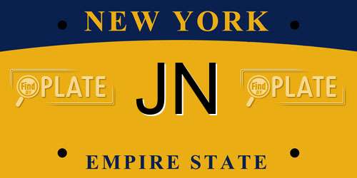 JN New York License Plate