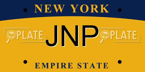 JNP New York License Plate