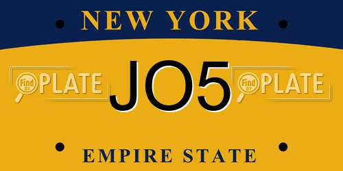 JO5 New York License Plate