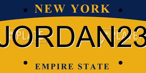 JORDAN23 New York License Plate