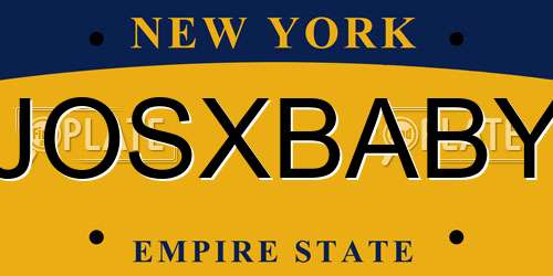 JOSXBABY New York License Plate