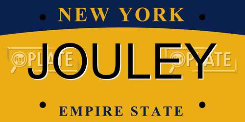 JOULEY New York License Plate