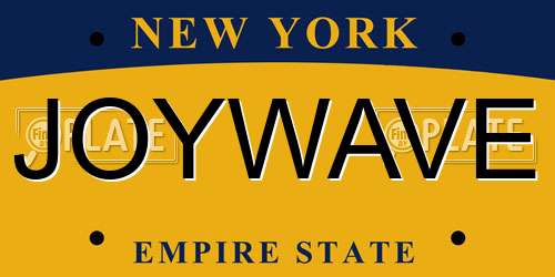 JOYWAVE New York License Plate