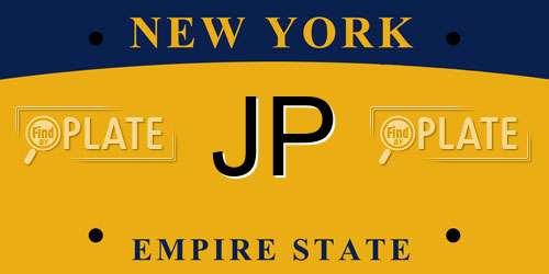 JP New York License Plate