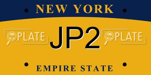 JP2 New York License Plate
