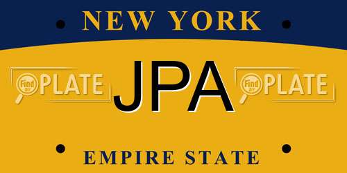 JPA New York License Plate