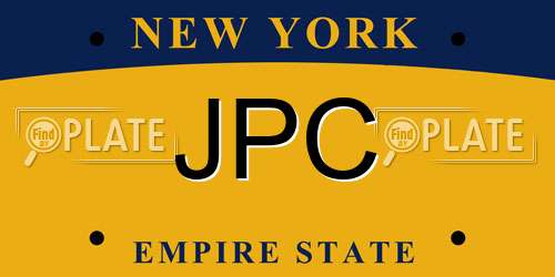 JPC New York License Plate