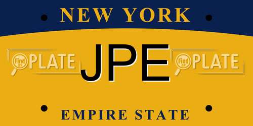 JPE New York License Plate