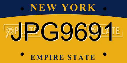 JPG9691 New York License Plate