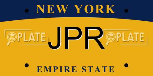 JPR New York License Plate