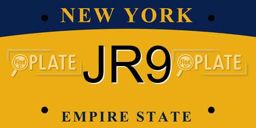 JR9 New York License Plate