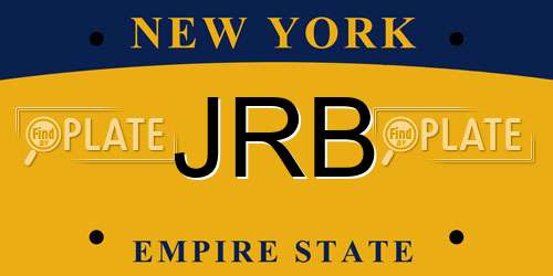 JRB New York License Plate