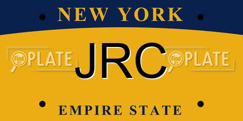 JRC New York License Plate