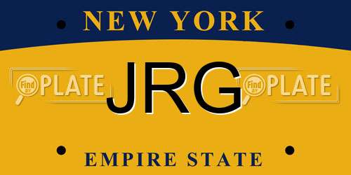 JRG New York License Plate
