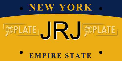 JRJ New York License Plate