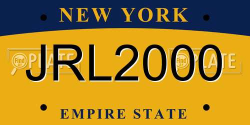 JRL2000 New York License Plate