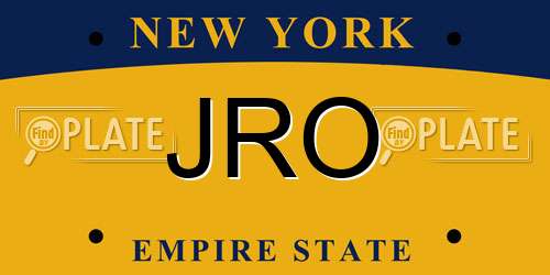 JRO New York License Plate