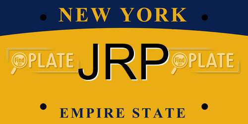 JRP New York License Plate