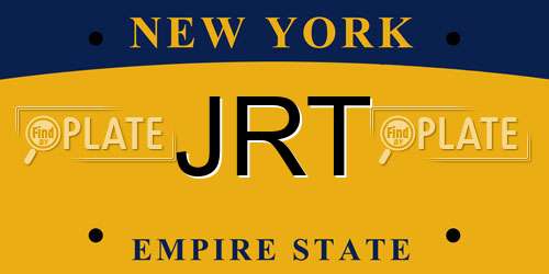 JRT New York License Plate