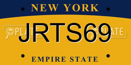 JRTS69 New York License Plate