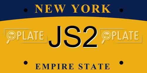 JS2 New York License Plate