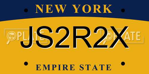 JS2R2X New York License Plate
