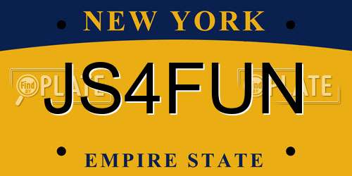 JS4FUN New York License Plate