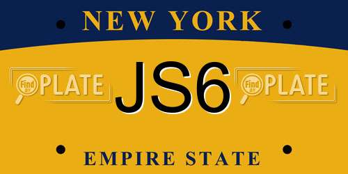 JS6 New York License Plate