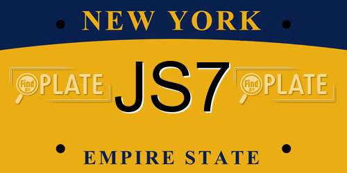 JS7 New York License Plate