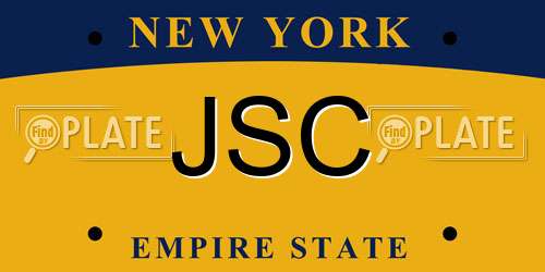 JSC New York License Plate