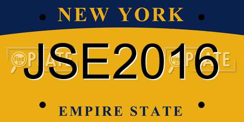 JSE2016 New York License Plate