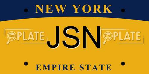 JSN New York License Plate